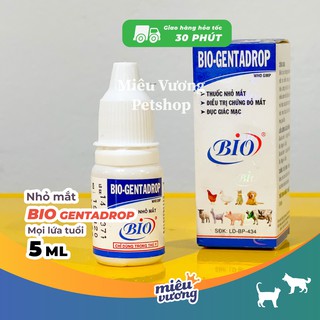 Nhỏ mắt cho chó mèo Bio-Gentadrop [5ml]