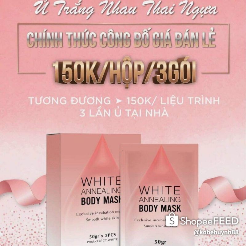 Ủ Trắng nhau thai ngựa giúp da sáng và mịn màng(khi mua 1 sp sẽ được tặng 1 cây son) | BigBuy360 - bigbuy360.vn