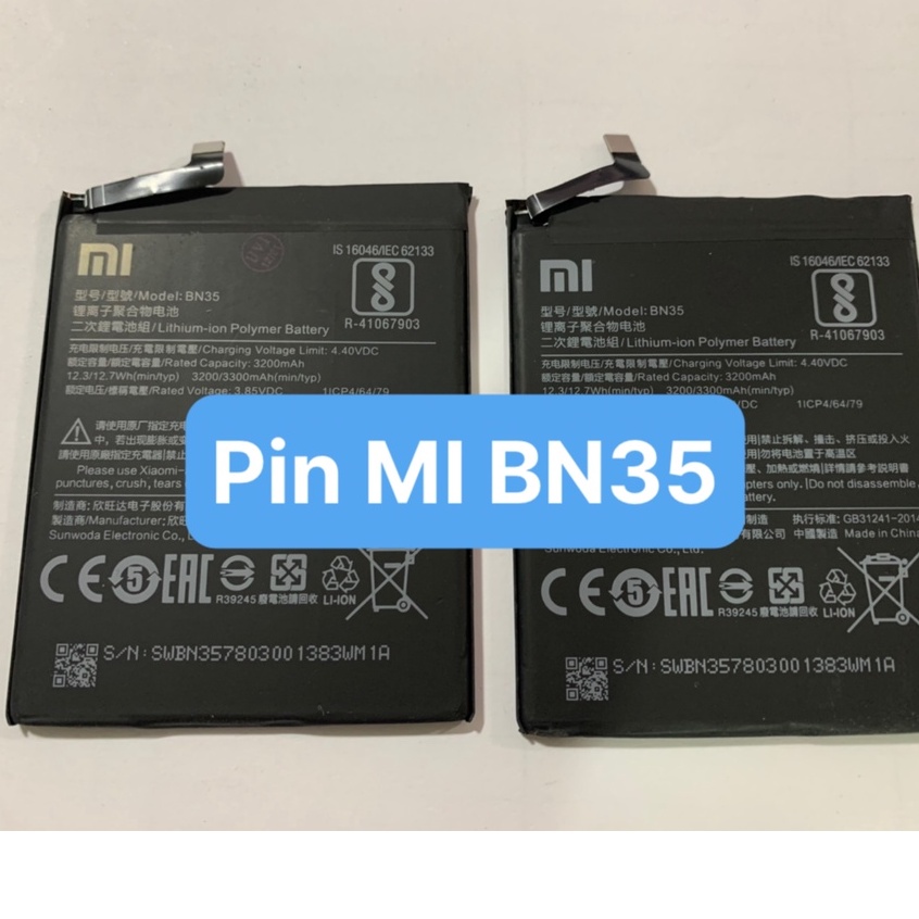 Pin zin điện thoại xiaomi redmi 5 BN35/330MAH