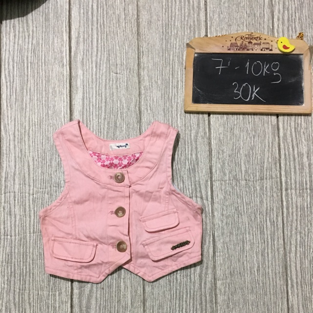 Áo gile hồng bé gái 2hand