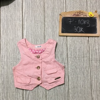 Áo gile hồng bé gái 2hand