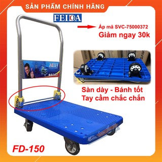 [SIÊU BỀN] Xe đẩy hàng xếp gấp gọn Feida FD-150 -Tải trọng 150kg, sàn nhựa cao cấp, bánh cực bền