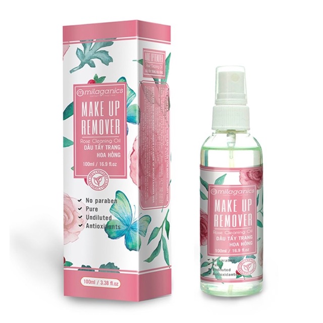 Dầu tẩy trang hoa hồng Milaganic 100ml