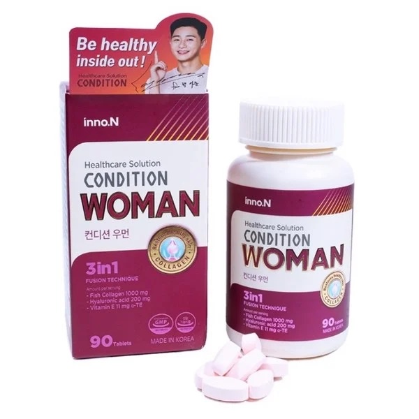 Viên Uống Collagen Và Cấp Ẩm Condition Woman Hỗ Trợ Làm Tăng Vẻ Đẹp Làn Da - Hộp 90v