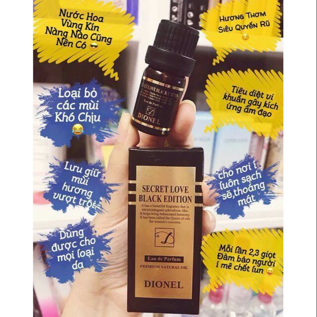 Nước Hoa Dionel Secret Love Black Edition Eau De Parfum Premium Natural Oil