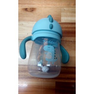 Bình tập uống nước pp cao cấp có đầu lọc chống sặc kèm ống hút 240ml kichilachi