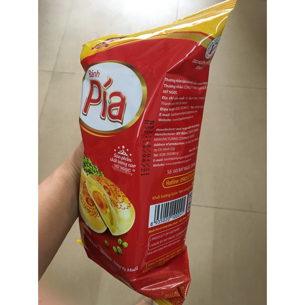 250g Bánh Pía Số 4 Đậu Xanh Sầu Riêng Tươi