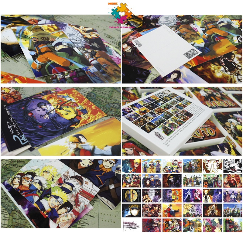 30 tấm Poster NARUTO Postcard, Ảnh Treo DánTường Decor Áp Phích