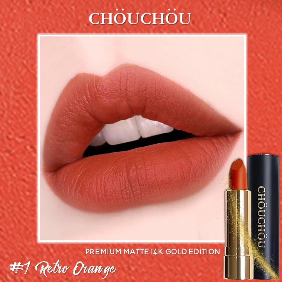 Son Thỏi Lì Chou Chou Premium Matte 14k Gold Edition