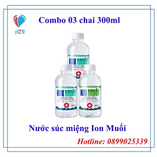 A2N - [COMBO 3 CHAI 300ML] Nước súc miệng ion muối Fujiwa 300ml