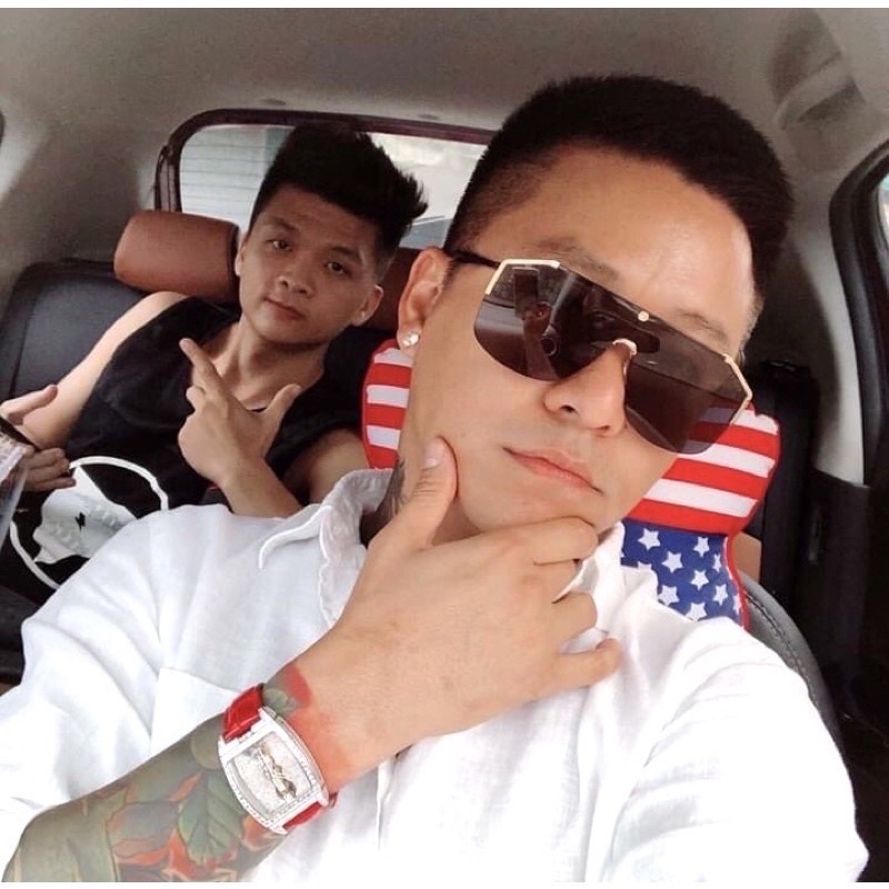 Kính mát thời trang nam nữ   mắt vuông chống UV400 chống bụi đi đường màu sắc thời trang