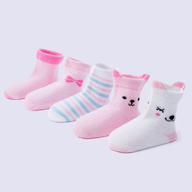 Set 5 đôi tất lưới cổ thấp Kid's Socks