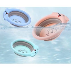 Chậu rửa mặt cho bé gập gọn hình cún 34x32x10CM, thau nhựa rửa mặt trẻ em - Monnie Kids