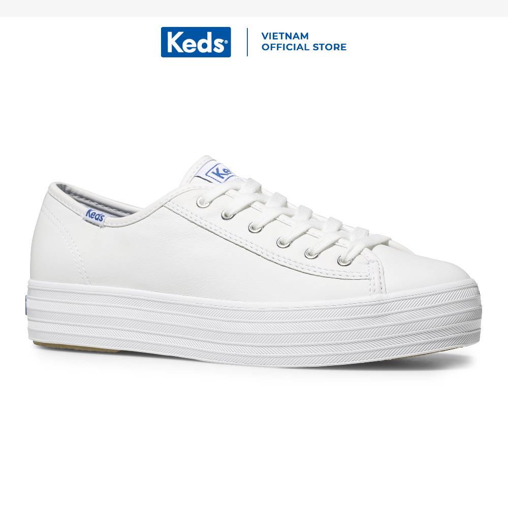 Giày Keds Nữ - Triple Kick Leather White - KD057310