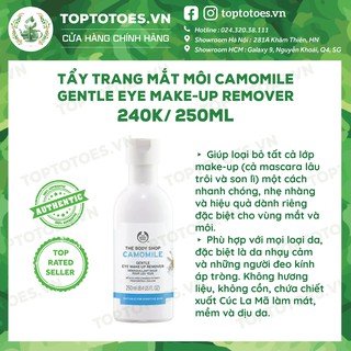 Nước tẩy trang mắt môi Camomile Gentle Eye Make-Up Remover tẩy sạch nhẹ dịu lớp trang điểm