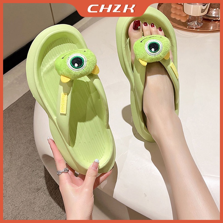 CHZK 【COD 40%off】Dép Xỏ Ngón Chống Trượt Họa Tiết Hoạt Hình Dễ Thương Cho Cặp Đôi