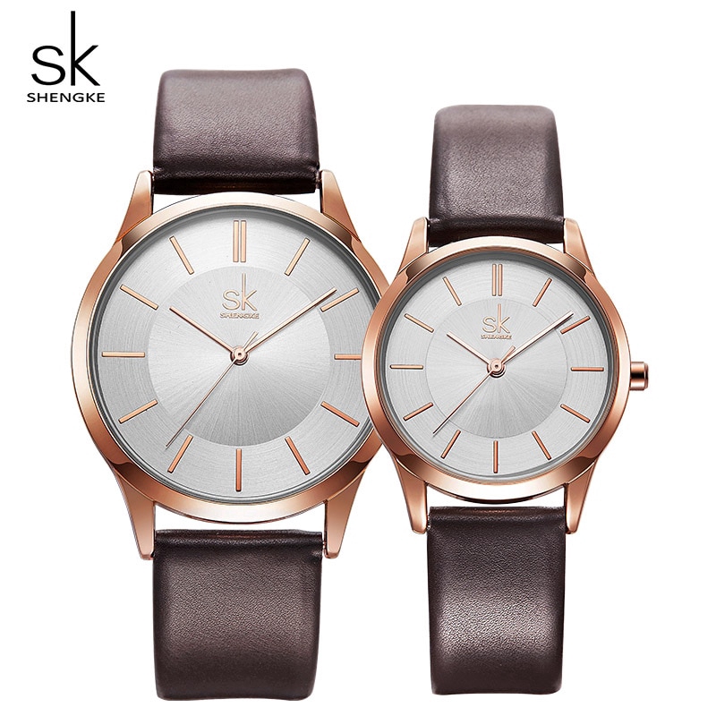 shengke leather couple watches K8037