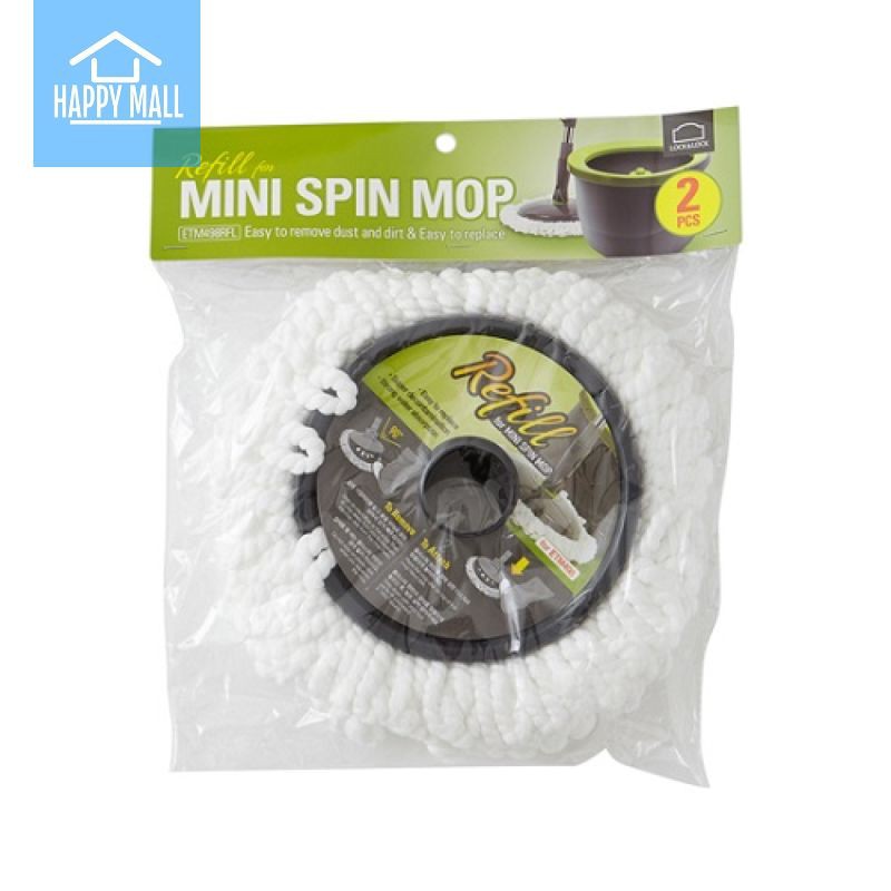 Bộ 2 bông lau nhà thay thế cho Mini Spin Mop Lock&amp;Lock ETM451