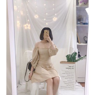 ☀️Đầm Cổ Vuông Tay Phồng