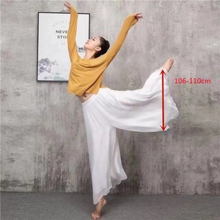 Quần ống rộng Chất liệu voan đơn giản và thời trang