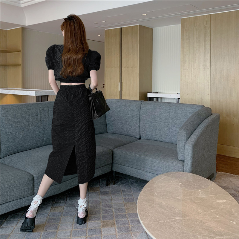 Set Chân Váy Lưng Cao Và Áo Tay Phồng Thời Trang Quyến Rũ Cho Nữ  váy | BigBuy360 - bigbuy360.vn