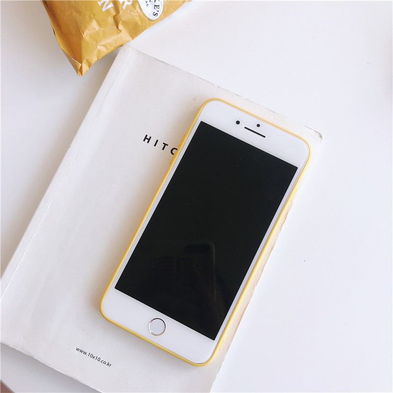 Ốp điện thoại nhựa mềm màu vàng trơn độc đáo cho Iphone 5/SE/6/6s/6+/6s+/7/7+/8/8+/X/XS/XR/Xsmax