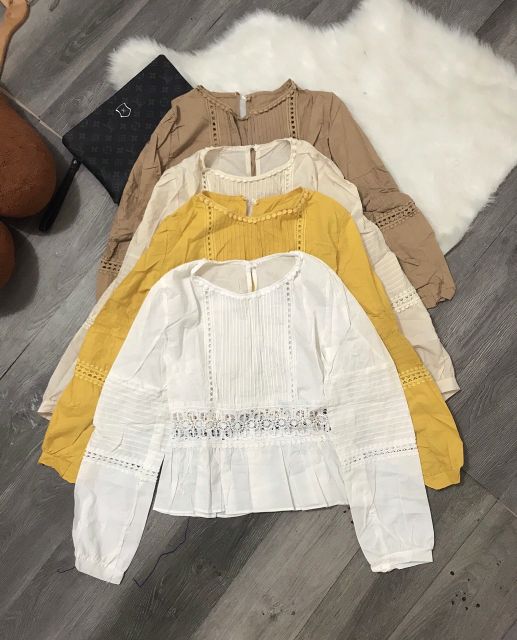 Áo sô viền ren QC (Ảnh thật)