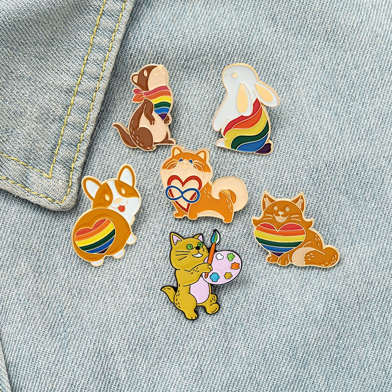 Huy hiệu cài áo hình các con vật đáng yêu