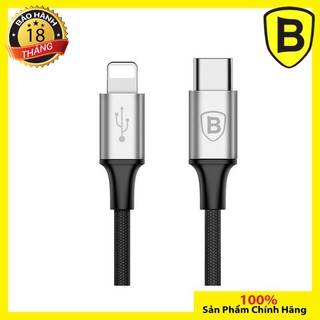 Cáp sạc nhanh bọc dù chống đứt Type c to Lightning chính hãng Baseus