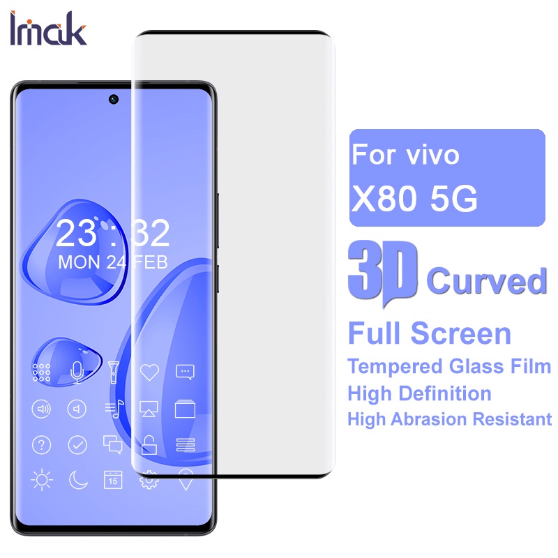 Kính Cường Lực Cong Imak 3D Cho Vivo X80 Pro Plus 5G Vivo X80 5G