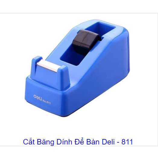 Cắt băng dính để bàn Deli 811/ 10 cuộn băng keo 2F dầy 2,4 lạng/ 12 cuộn băng keo 1,2F dầy 2,4 lạng - vpp Diệp Lạc