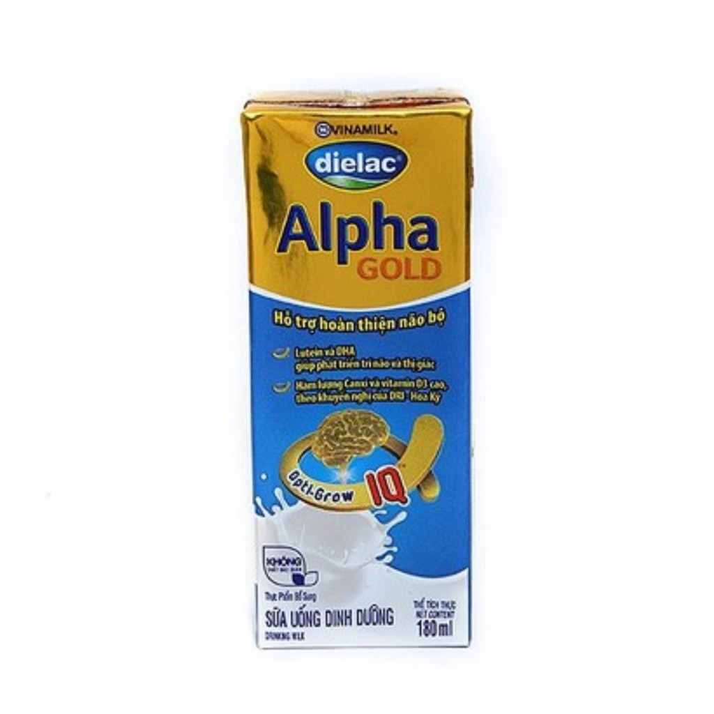 Thùng sữa bột pha sẵn Dielac Alpha Gold 180ml (48 hộp)