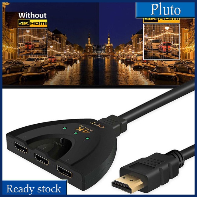 Mới Bộ Chia Cổng HDMI 3 Cổng 4K 2K 1080P 3D Cho Đầu DVD HDTV 3 Trong 1