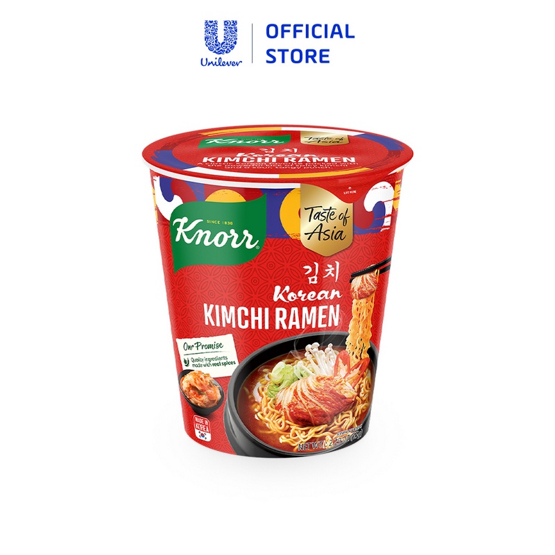 Mì ly ramen kim chi Hàn Quốc hiệu Knorr 65g