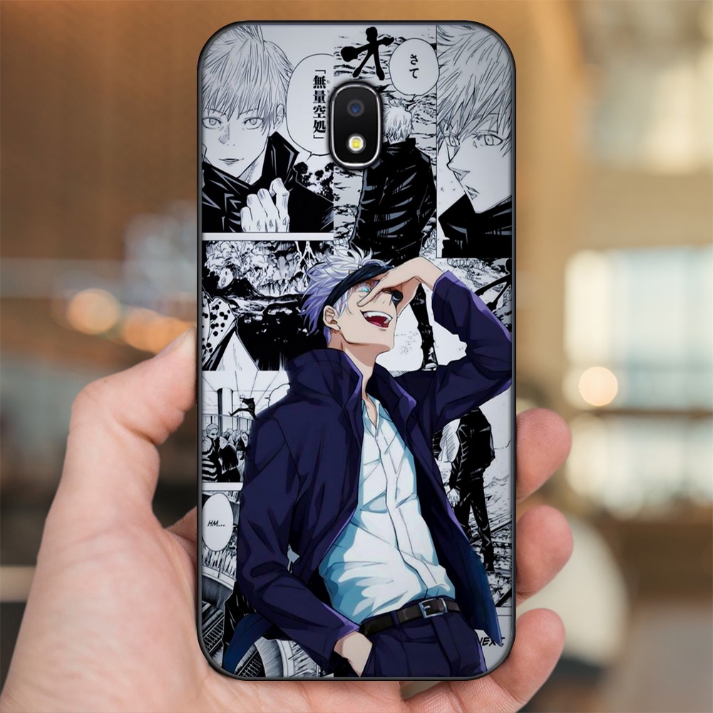 Ốp lưng Samsung J3 Pro, J5 2017, J5 Pro, J7 Pro viền đen in hình Satoru Jujutsu Kaisen