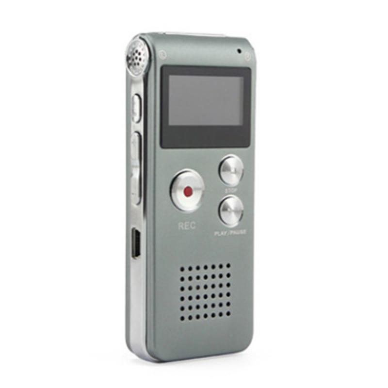 Máy ghi âm / âm thanh / ghi âm kỹ thuật số 8GB 13Hr Máy nghe nhạc MP3 Dictaphone có thể sạc lại