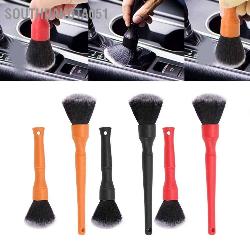 Hàng HOT 2pcs Cọ lông siêu mềm dùng vệ sinh chi tiết chuyên dụng cho nội thất xe hơi 【Southdakota051】