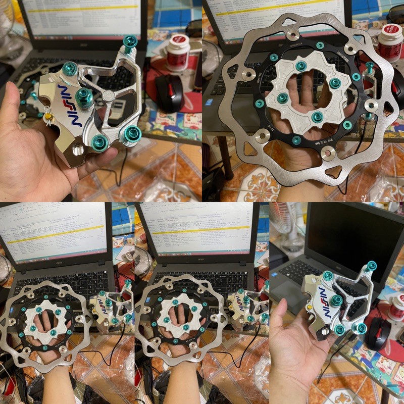 Combo heo Nissin 2 pis đối xứng + bát 260 và đĩa KTM Dành Cho Các Dòng Xe