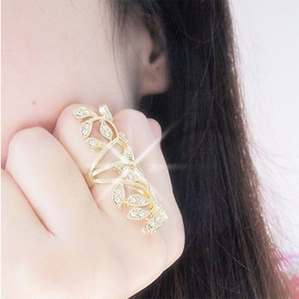 HOT Knuckle Chic Women Finger Leaf Shape