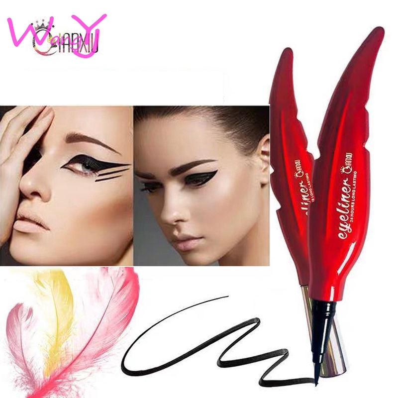 [Hàng mới về] Bút kẻ mắt hình lông vũ màu đỏ chống thấm nước chống thấm mồ hôi chống nhòe nhanh khô | BigBuy360 - bigbuy360.vn