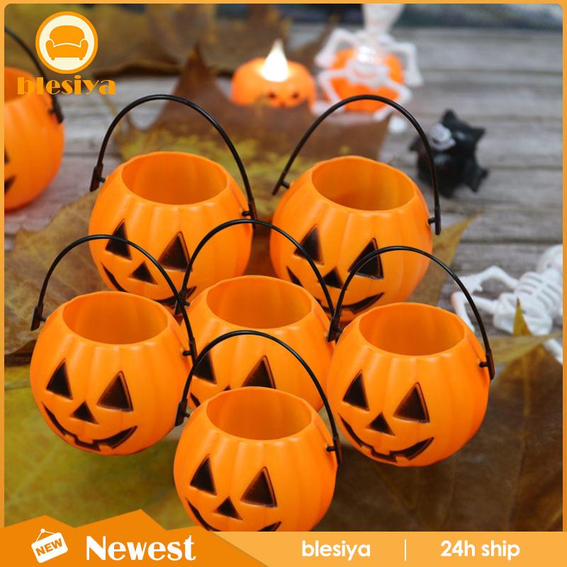 Set 6 Xô Đựng Kẹo Hình Bí Ngô Halloween