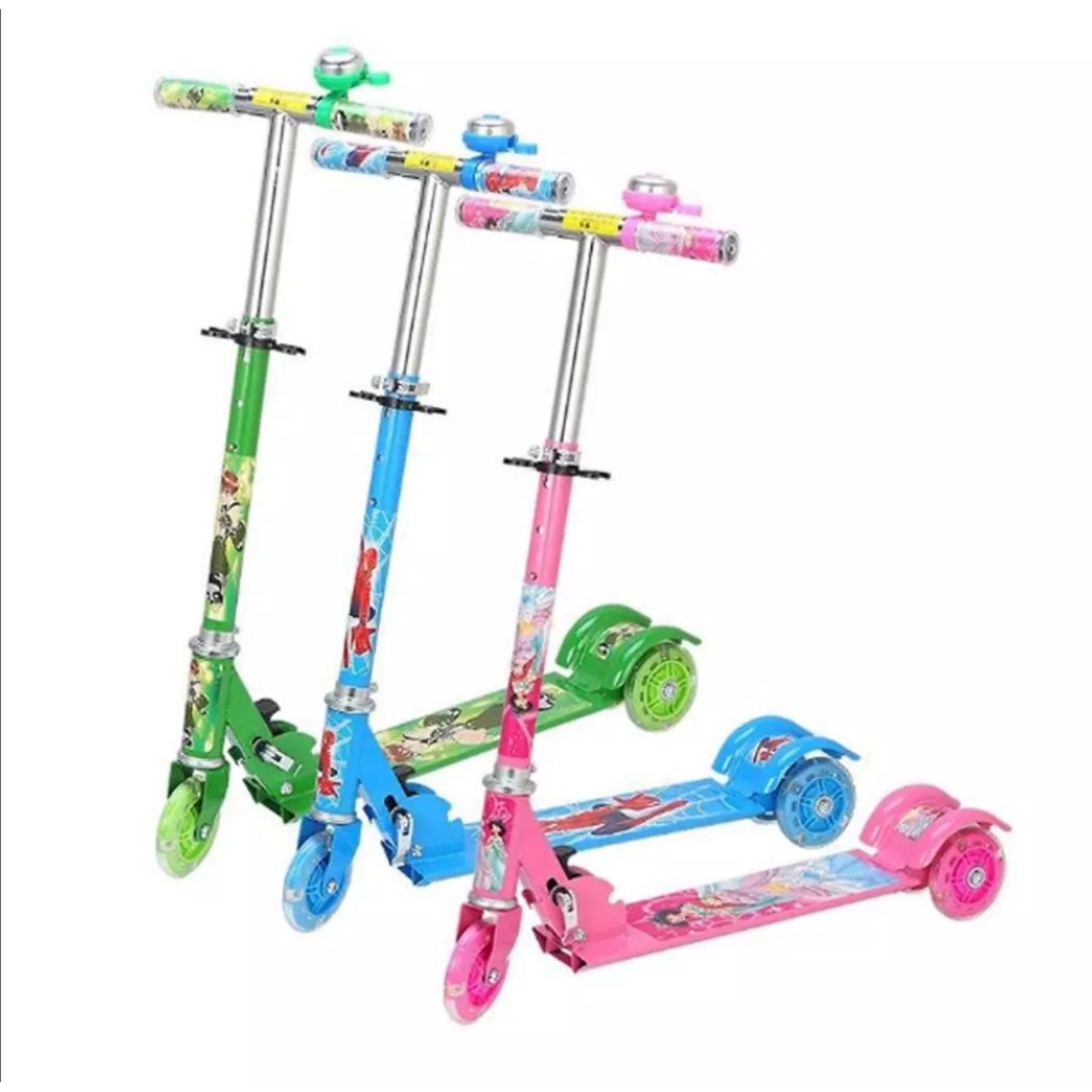 Xe trượt SCOOTER cao cấp 3 bánh. Kích thước: 47x10x76 cm. có phát sáng, có chuông. Kích thước: 47x10x76 cm. Có thể gấp g