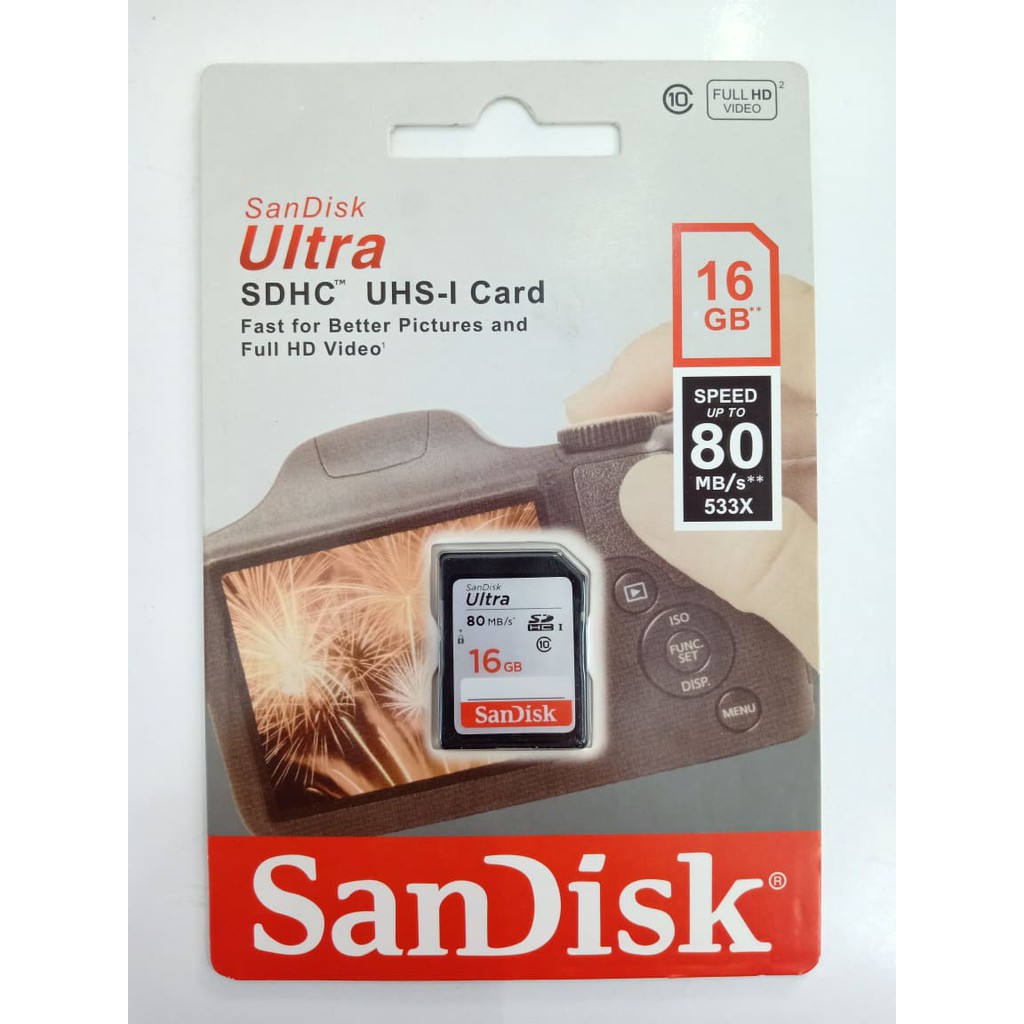 Thẻ Nhớ SD 16GB  Tốc Độ 80mb/s