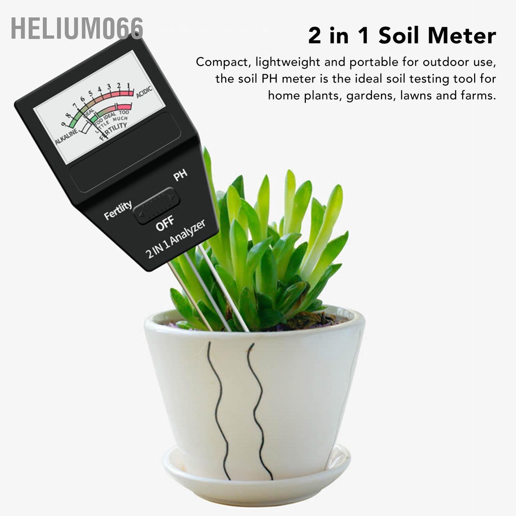 Helium066 Máy đo độ PH trong đất Phát hiện chính xác Đa chức năng ẩm 2 1 Nhỏ nhẹ để phát