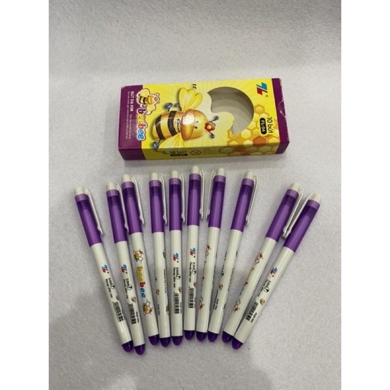 Hộp 10 bút mực tím beebee