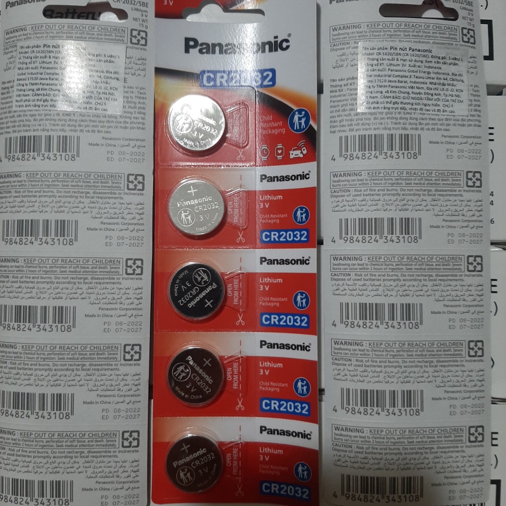 25 viên Pin Panasonic Cr-2032 Lithium 3V hàng chính hãng