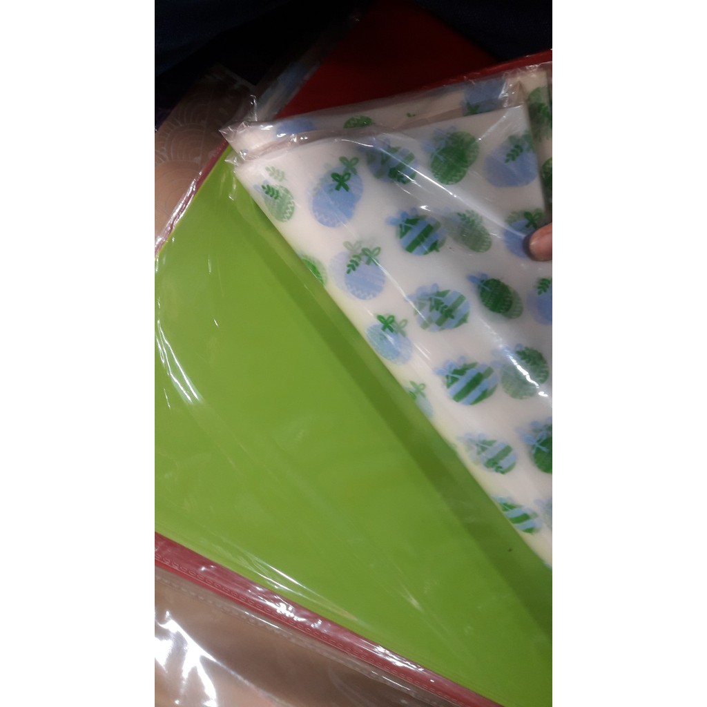 10 tờ giấy kiếng mờ gói hoa kèm 10 nơ rút