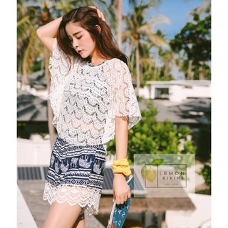 [Tankini] Bộ Đồ Bơi Thổ Cẩm 4 Mảnh Kín Đáo