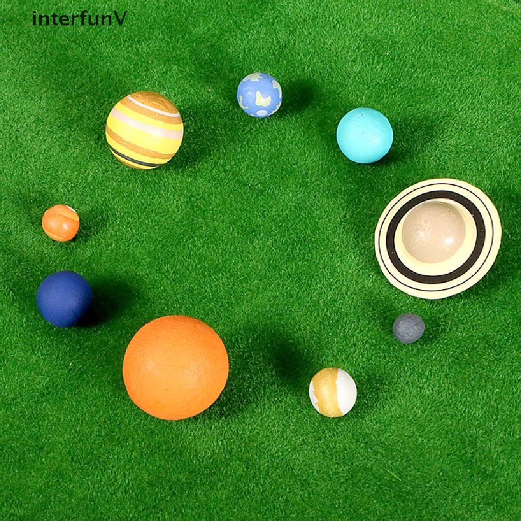 [InterfunV] Set 9 Mô Hình Hệ Mặt Trời Mô Phỏng Hành Tinh Đồ Chơi Giáo Dục Khoa Học Cho Bé [Mới]