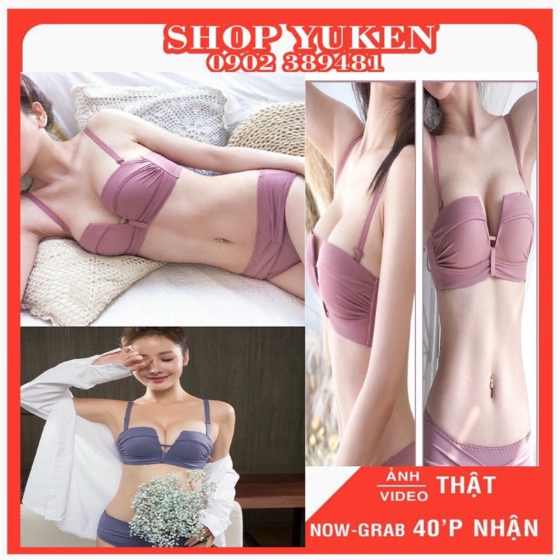 Sét bộ đồ lót dày quả vuông new có mút nâng ngực 2,5cm B971 abc87